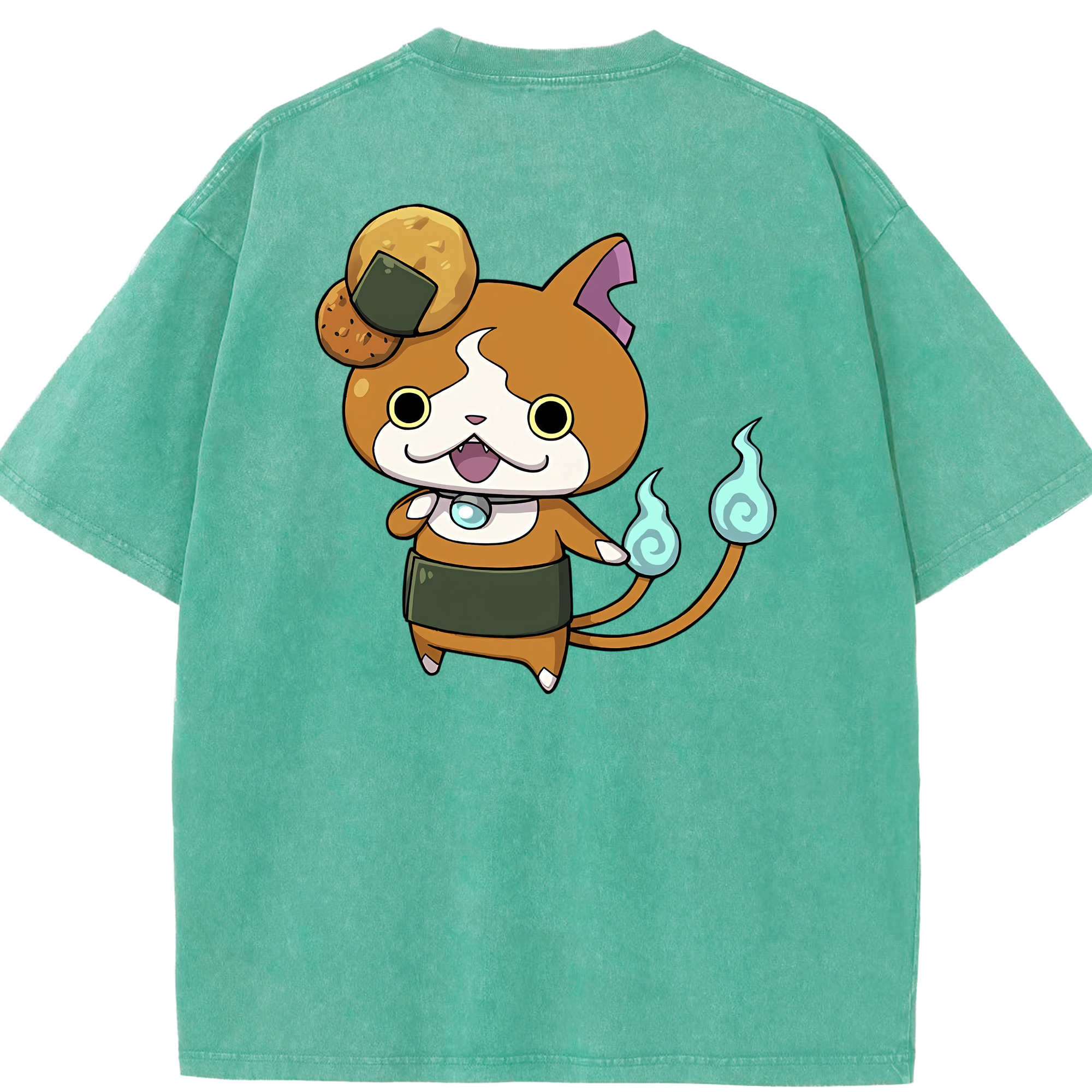 （画像用） 妖怪ウォッチ Yo-kai Watch 綿100% ヴィンテージ風 半袖Tシャツ（背面プリント）